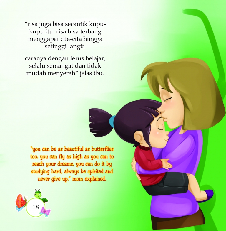 Cerita Bergambar Si Ulat &amp; Kupukupu Penerbit Bukit Mas